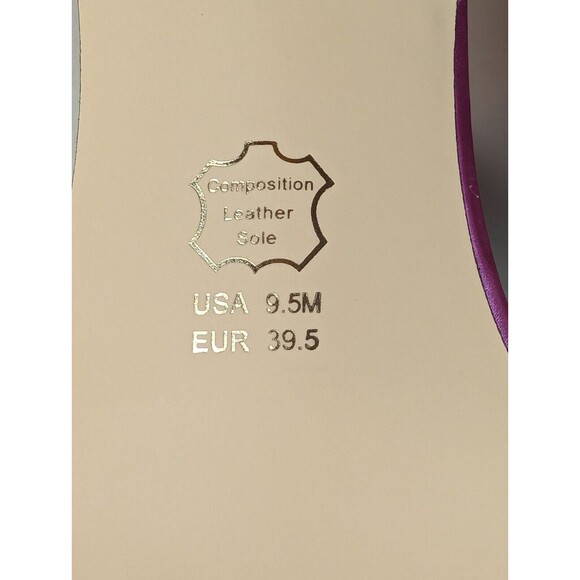 Nina Claudy Ruffle Heels Evening Sandals Womens 9.5 M Ultra Pink Satin Shoes NWB - Picture 11 of 13